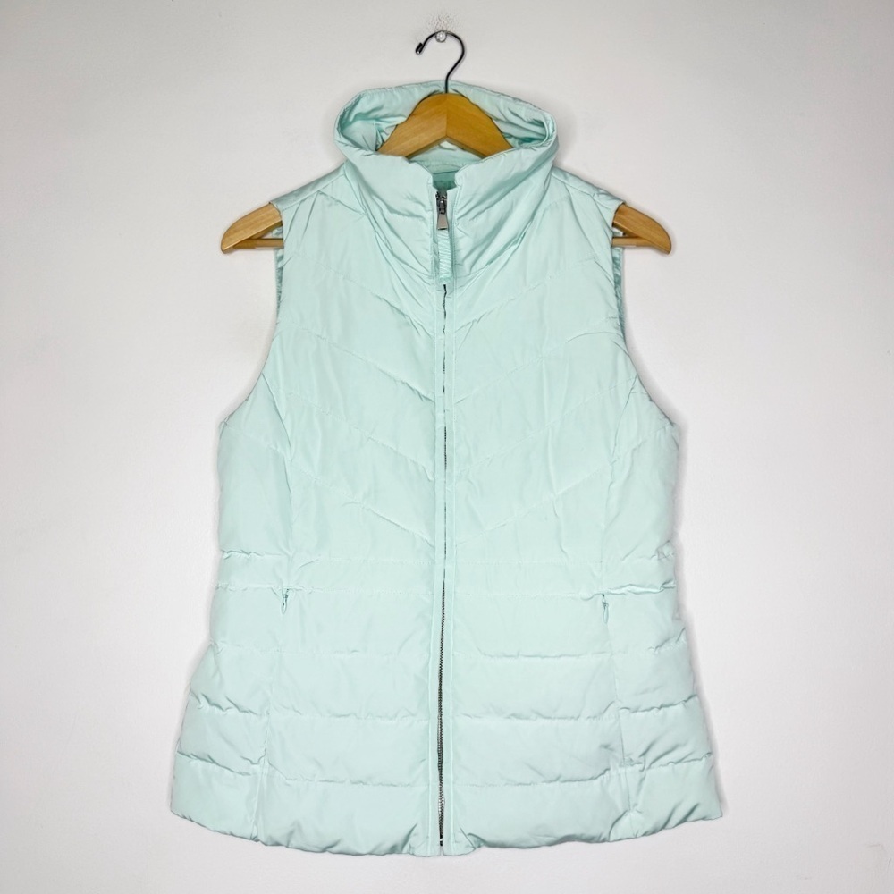 Talbots Mint Green Puffer Vest Jacket Size Small